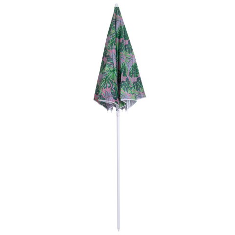 Parasol ogrodowy plażowy regulowany łamany 150cm liście UV