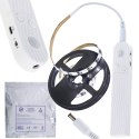 Taśma LED wodoodporna na baterie USB czujnik ruchu 1M 59LED zimny biały
