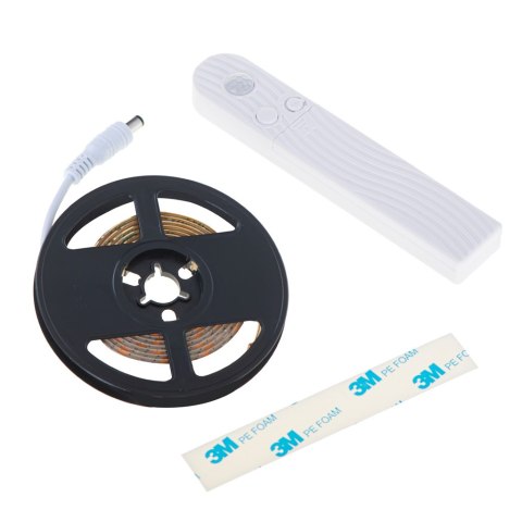 Taśma LED wodoodporna na baterie USB czujnik ruchu 1M 59LED zimny biały