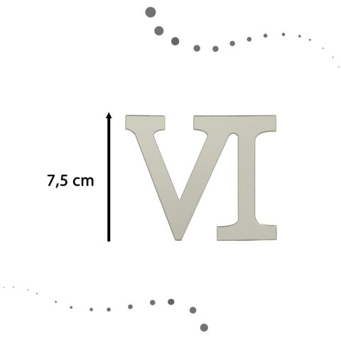 Zegar Ścienny naklejany DIY 3D regulowany rzymski srebrny 130cm