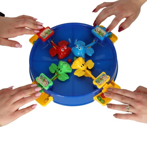 Gra zręcznościowa głodne żabki skaczące żaby 4 graczy 3+ XXL zielona