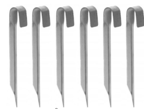 Kotwy haki do mocowania trampoliny huśtawki bramek 6 szt. 35 x 4 cm