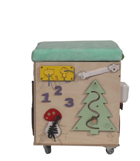 Puf manipulacyjny LAS z siedziskiem kółeczkami