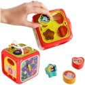 Zabawka edukacyjna interaktywna sensoryczna manipulacyjna kostka sorter klocków