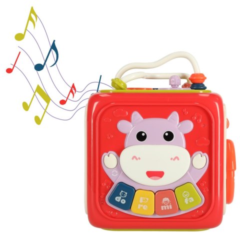 Sorter układanka kostka sensoryczna klocki edukacyjne Montessori 6w1