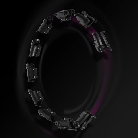 ZESTAW HULA HOP HHW11 BLACK Z WYPUSTKAMI I OBCIĄŻNIKIEM + PAS BR163 BLACK PLUS SIZE HMS