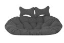Poduszka LUARO na huśtawkę wiszącą bocianie gniazdo miękka czarna