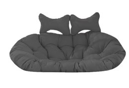 Poduszka LUARO na huśtawkę wiszącą bocianie gniazdo miękka czarna