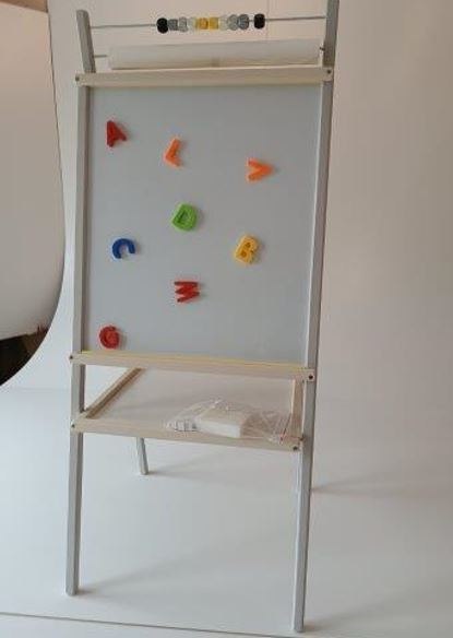 Tablica magnetyczna kredowa dwustronna drewniana liczydło papier 45x40x100cm