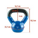 KNV06 BLUE KETTLEBELL ŻELIWNY POKRYTY WINYLEM HMS