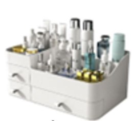 Organizer na kosmetyki szkatułka pojemnik kuferek na biżuterię z szufladami duży XXL