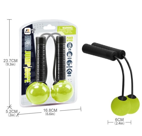 Skakanka bezprzewodowa bez linki crossfit trening cardio fitness z piłeczkami