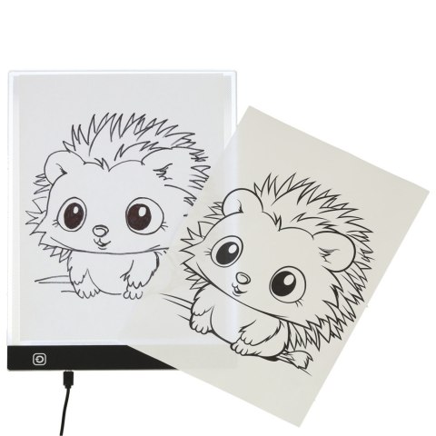 Deska kreślarska tablica tablet graficzny kalka do rysowania podświetlana LED A4