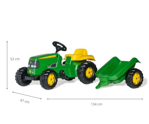 Rolly Toys 012190 Traktor Rolly Kid John Deere z przyczepą Rolly Toys 012190 Traktor Rolly Kid John Deere z przyczepą