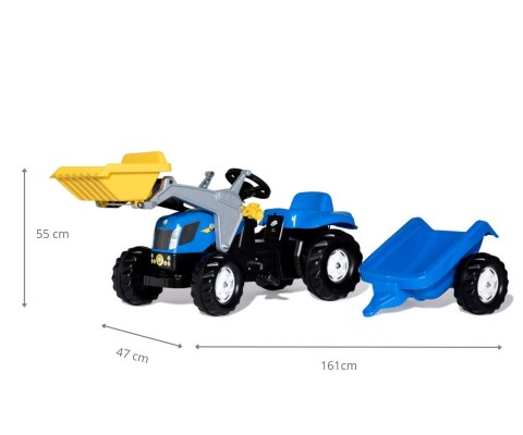 Rolly Toys 023929 Traktor Rolly Kid New Holland Agriculture z łyżka i przyczepą Rolly Toys 023929 Traktor Rolly Kid New Holland Agriculture z łyżka i przyczepą