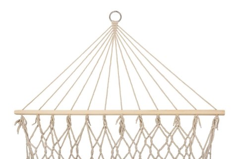 Hamak ogrodowy brazylijski boho siatka frędzle 200cm 150kg Ecru