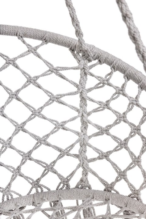 Huśtawka ogrodowa LUARO bocianie gniazdo z poduszką XXL szare 80cm 150kg