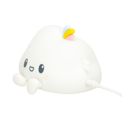 Lampka nocna dla dzieci silikonowa dotykowa miękka LED biała RGB chmurka