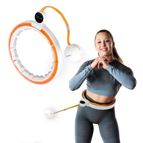 ZESTAW HULA HOP MAGNETYCZNY WHITE/ORANGE HHM21 Z LICZNIKIEM HMS + PAS WYSZCZUPLAJĄCY BR1313 ZESTAW HULA HOP MAGNETYCZNY WHITE/ORANGE HHM21 Z LICZNIKIEM HMS + PAS WYSZCZUPLAJĄCY BR1313