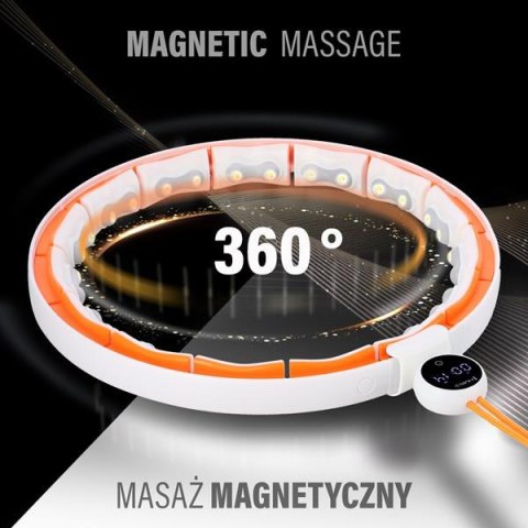 ZESTAW HULA HOP MAGNETYCZNY WHITE/ORANGE HHM21 Z LICZNIKIEM HMS + PAS WYSZCZUPLAJĄCY BR1313 ZESTAW HULA HOP MAGNETYCZNY WHITE/ORANGE HHM21 Z LICZNIKIEM HMS + PAS WYSZCZUPLAJĄCY BR1313