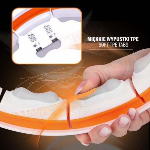 ZESTAW HULA HOP MAGNETYCZNY WHITE/ORANGE HHM21 Z LICZNIKIEM HMS + PAS WYSZCZUPLAJĄCY BR1313 ZESTAW HULA HOP MAGNETYCZNY WHITE/ORANGE HHM21 Z LICZNIKIEM HMS + PAS WYSZCZUPLAJĄCY BR1313