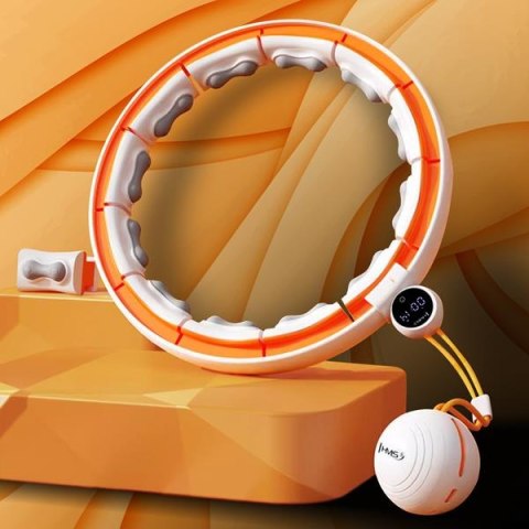 ZESTAW HULA HOP MAGNETYCZNY WHITE/ORANGE HHM21 Z LICZNIKIEM HMS + PAS WYSZCZUPLAJĄCY BR1313 ZESTAW HULA HOP MAGNETYCZNY WHITE/ORANGE HHM21 Z LICZNIKIEM HMS + PAS WYSZCZUPLAJĄCY BR1313