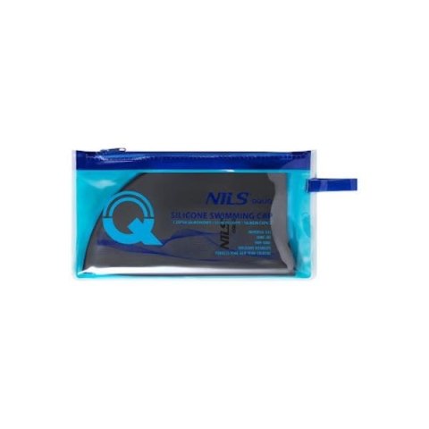 NQC JEDNOKOLOROWY SL02 CIEMNOSZARY CZEPEK SILIKONOWY NILS AQUA
