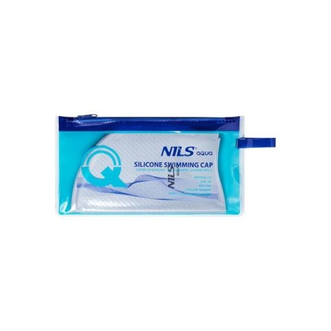 NQC JEDNOKOLOROWY SZARY CZEPEK SILIKONOWY DO DŁUGICH WŁOSÓW NILS AQUA