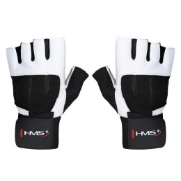 RST04 WHITE-BLACK ROZM. XXL RĘKAWICE NA SIŁOWNIĘ HMS