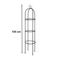Pergola ogrodowa LUARO kolumnowa słup kolumna dzwon stojak na róże kwiaty pnące metalowa 195 cm