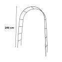 Pergola ogrodowa LUARO łuk uchwyt na róże kwiaty bluszcz pnącza metalowa 240 x 140 cm