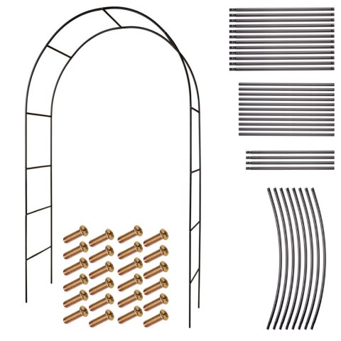 Pergola ogrodowa LUARO łuk uchwyt na róże kwiaty bluszcz pnącza metalowa 240 x 140 cm