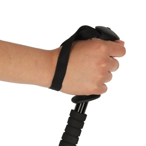 Kijki kije trekkingowe składane spacerowe do chodzenia nakładki 2 sztuki czarne