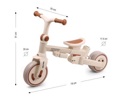 Milly Mally Rowerek Trójkołowy Zippy Beige