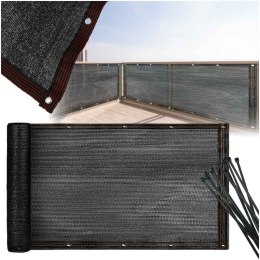Osłona balkonowa LUARO mata maskująca siatka cieniująca na balkon taras 150g/m2 105x500cm UV