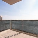 Osłona balkonowa LUARO mata maskująca siatka cieniująca na balkon taras 150g/m2 105x500cm UV