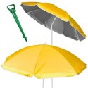 Parasol ogrodowy plażowy regulowany łamany składany UV 150cm żółty