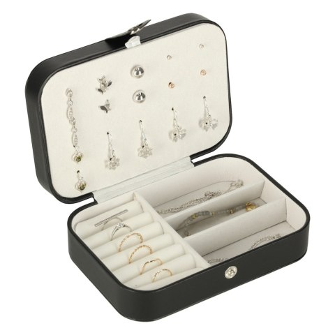 Szkatułka pudełko na biżuterię organizer czarny