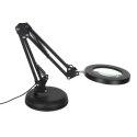 Lampka na biurko biurkowa LED z lupą szkło powiększające obrotowy wysięgnik 2 sposoby mocowania