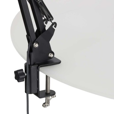 Lampka na biurko biurkowa LED z lupą szkło powiększające obrotowy wysięgnik 2 sposoby mocowania