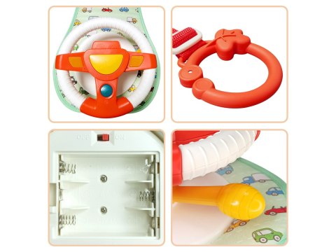 Zestaw Małego Kierowcy Edukacyjna KIEROWNICA DO SAMOCHODU Auta Interaktywna Mata