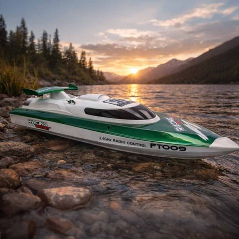 Łódź zdalnie sterowana na pilota RC FT009 zielona
