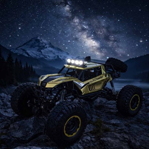 Samochód zdalnie sterowany 2,4GHz 1:8 51cm metal złoty