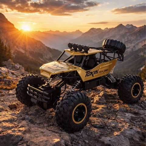 Samochód zdalnie sterowany na pilota RC Rock Crawler 1:12 4WD METAL złoty