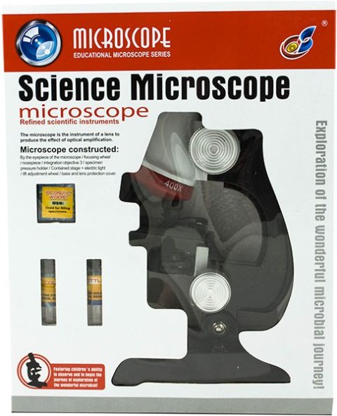 Mikroskop szkolny edukacyjny naukowy 1200x akcesoria