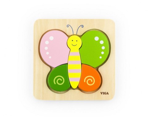 VIGA 50170 PIERWSZE PUZZLE MALUSZKA - MOTYL (1803, Viga)