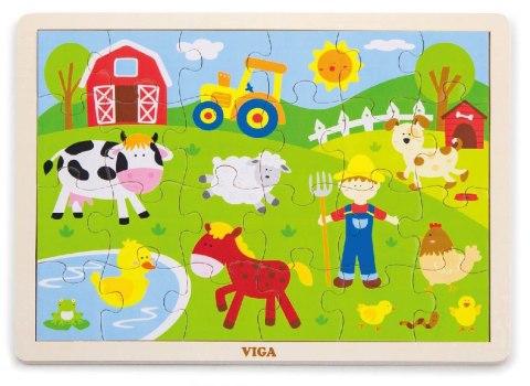 VIGA 50197 PUZZLE NA PODKŁADCE 24SZT - FARMA (1808, Viga)
