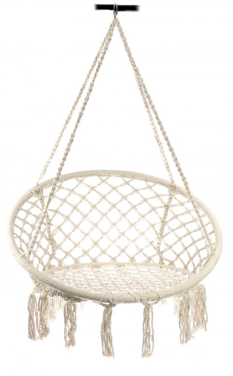 Huśtawka LUARO fotel bocianie gniazdo ecru 80cm 150kg