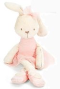 Maskotka pluszowa pluszak przytulanka królik zajączek w różowej sukience 42cm