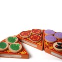 Pizza drewniany zestaw do zabawy na rzep akcesoria łopatka nóż talerz nauka krojenia 20cm